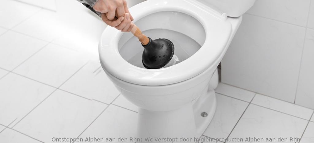 Wc verstopt door hygiëneproducten Alphen aan den Rijn